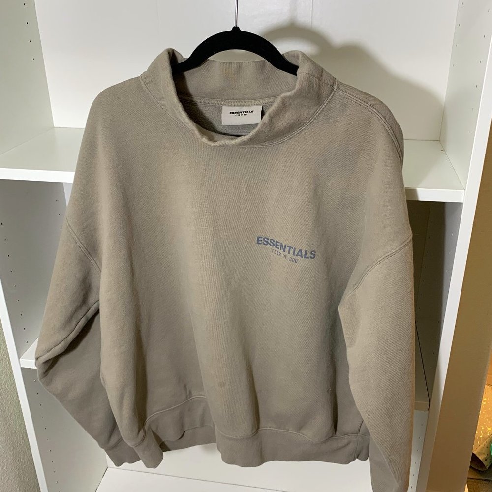 Essentials Fear Of God Pullover Mockneck Sweatshirt, Size M